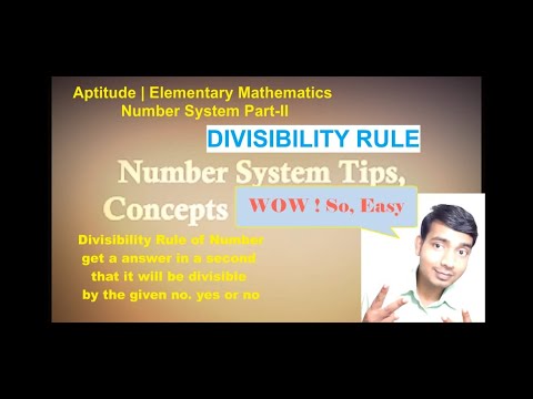Read more about the article Divisibility Rule | Number System Part-2 | Elementary Mathematics | Aptitude